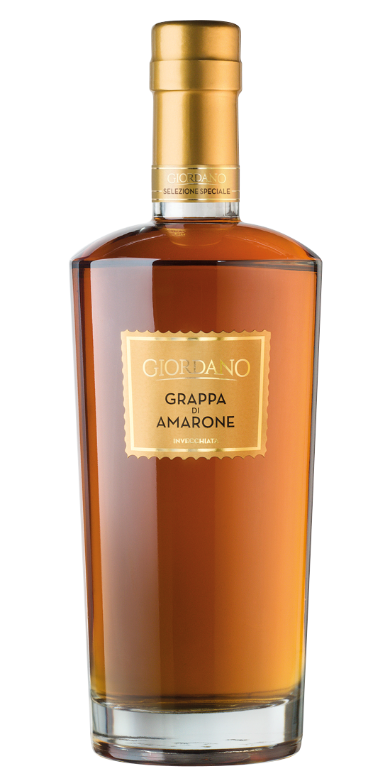 Giordano Wines Unisex Amber Grappa Di Amarone - Invecchiata - 40% Vol, 0.50L