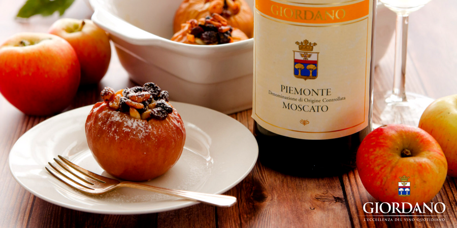 Moscato-infused baked apples